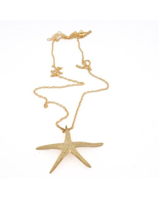 Ebru Jewelry Metallic Sea Whisper Starfish Vermeil Necklace