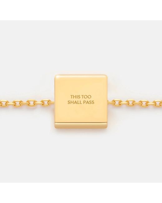 Kouree Metallic 'This Too Shall Pass' Necklace Pendant Charm