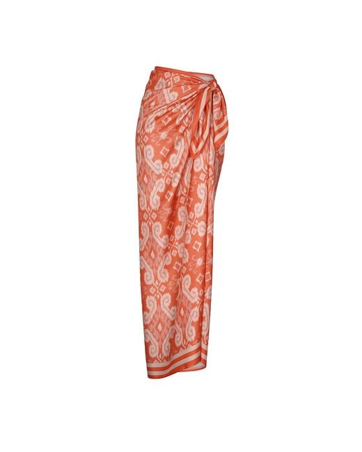 Aguaclara Red Pareo Scarf Orangers