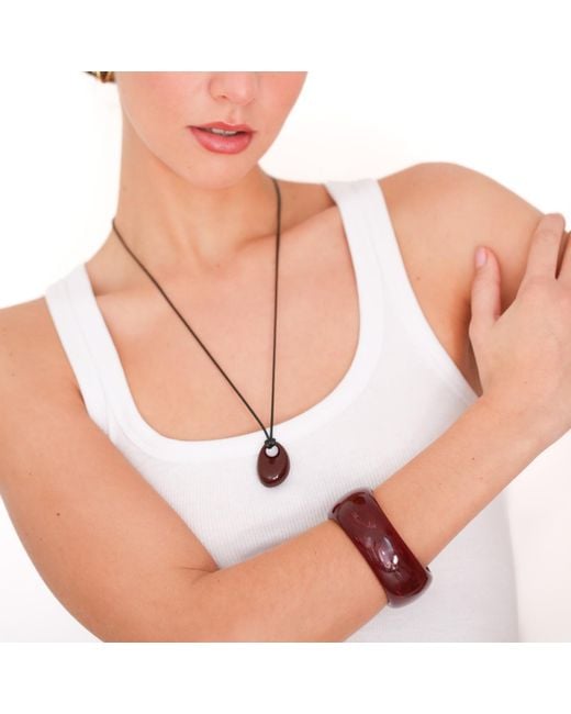 Miss Cecilia Red Molten Marble Bangle