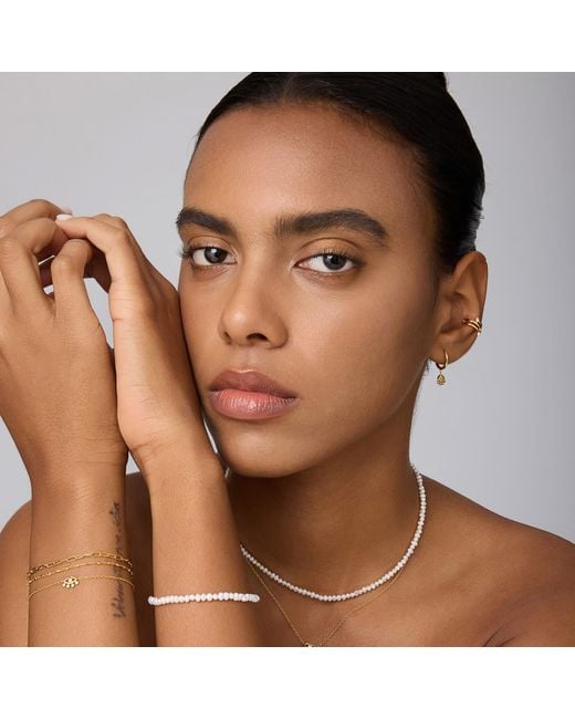 Vanhi White Celia Micro Freshwater Pearl Choker Necklace
