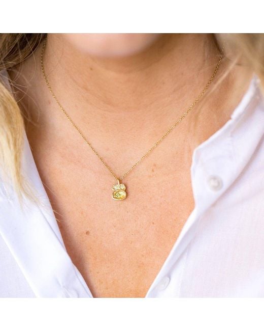 Claire Hill Designs Metallic Peridot Lichen Pendant Necklace