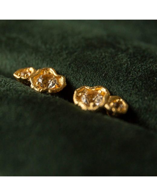 Claire Hill Designs Metallic Topaz Climber Stud Earrings