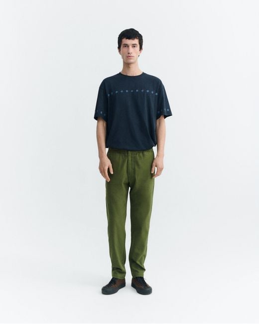 Thinking Mu Green Travel Light Straight Pants for men
