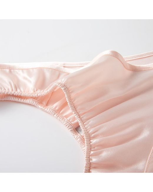Soft Strokes Silk Pink Set Of Two Pure Mulberry Silk T-String Panties