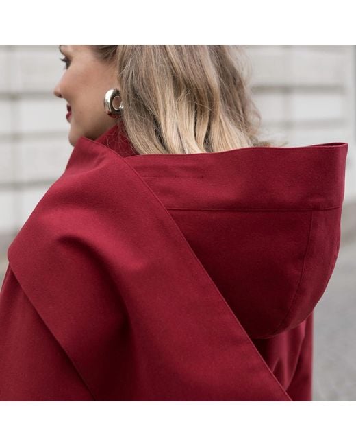 RainSisters Red Winter Coat With Hood & Scarf: Winter
