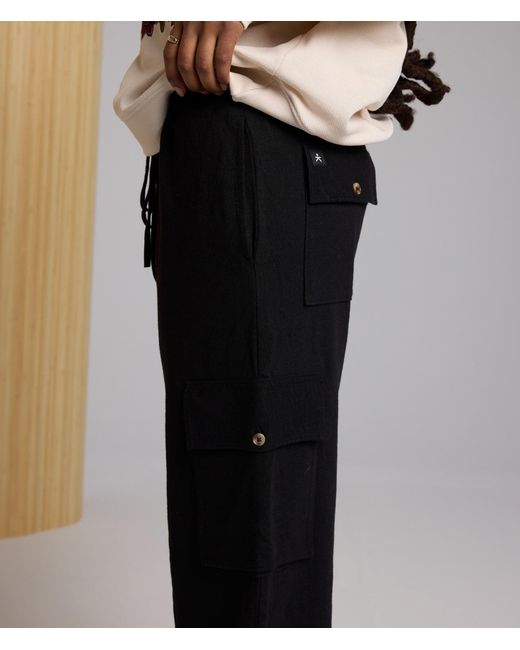 Known Supply Black Organic Cotton Cargo Pants