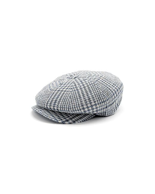 DORIA 1905 Gray Prince-Of-Wales Fabric Irish Cap for men