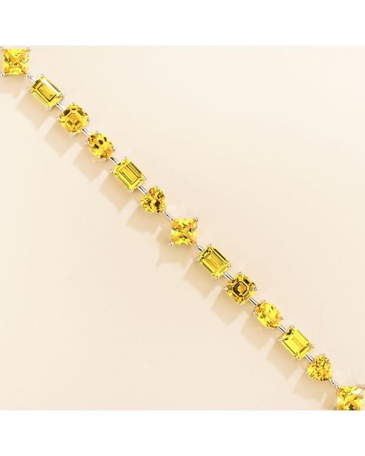 Juvetti Metallic Una Tennis Bracelet Set With Sapphire
