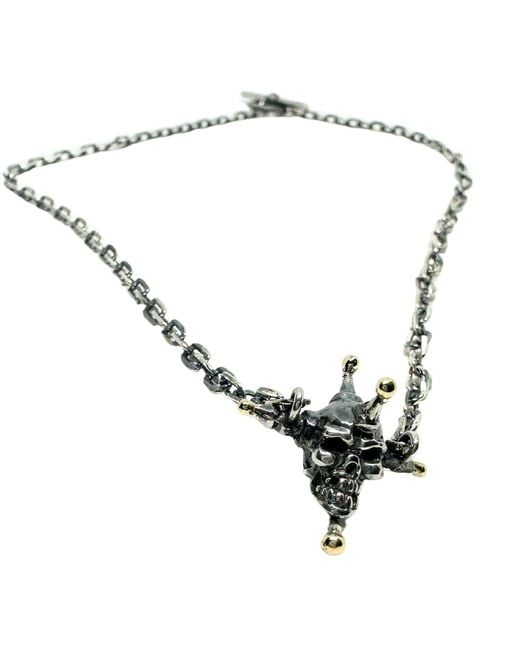 Tg-Jewellery by Tamara Gervasio Metallic Punk Skull Necklace for men