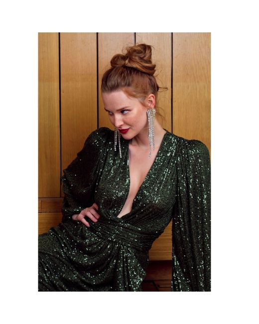 AGGI by HALEWSKI Green Anastasia Vineyard Dress