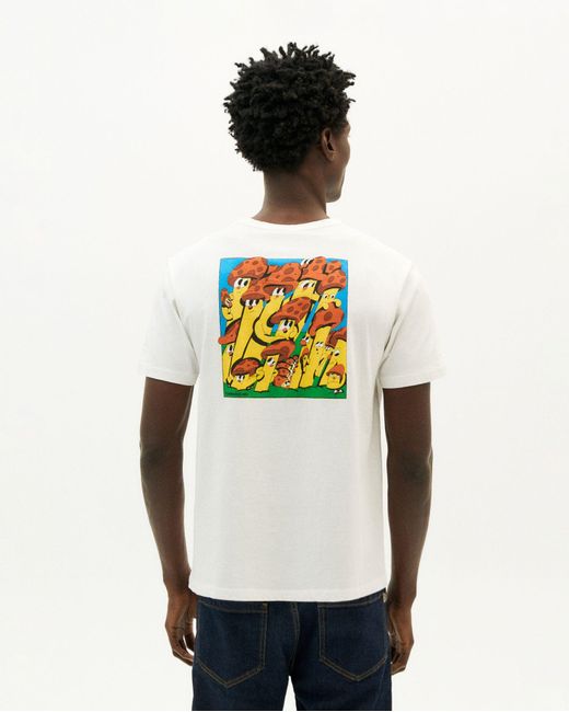 Thinking Mu White Funghi T-shirt for men