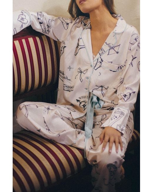 Wild Lovers White Tia Pjyama Trousers