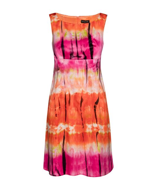 Conquista Pink Multicoloured Empire Line Dress
