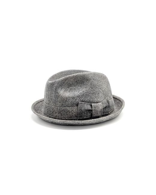 DORIA 1905 Gray Denim Fedora Hat for men