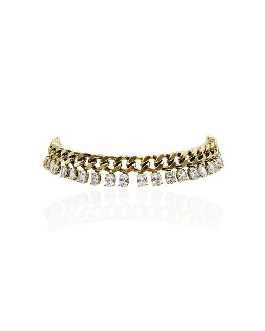 Bayemeyc Black Dia Noche Crystal Choker Necklace