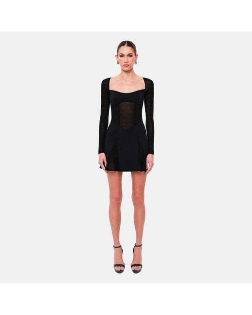 OW Collection Black Serenity Corset Mini Dress
