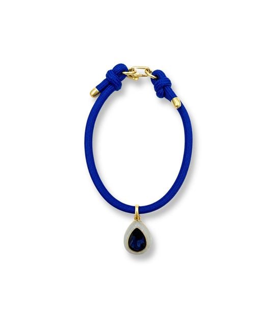 Michael Nash Jewelry Blue Lena Aqua And Sapphire Crystal Drop Necklace
