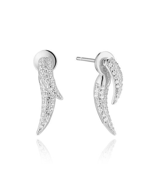Aaria London White Kali Earrings