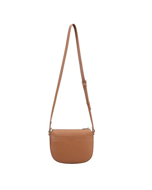 Paul Costelloe Brown Hazara Leather Crossbody Bag