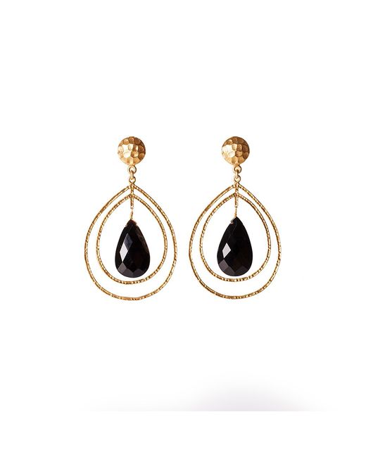 Christina Greene Metallic Teardrop Earrings