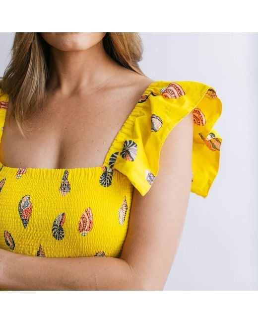 SUNSHINE TIENDA Yellow Shell Rio Dress