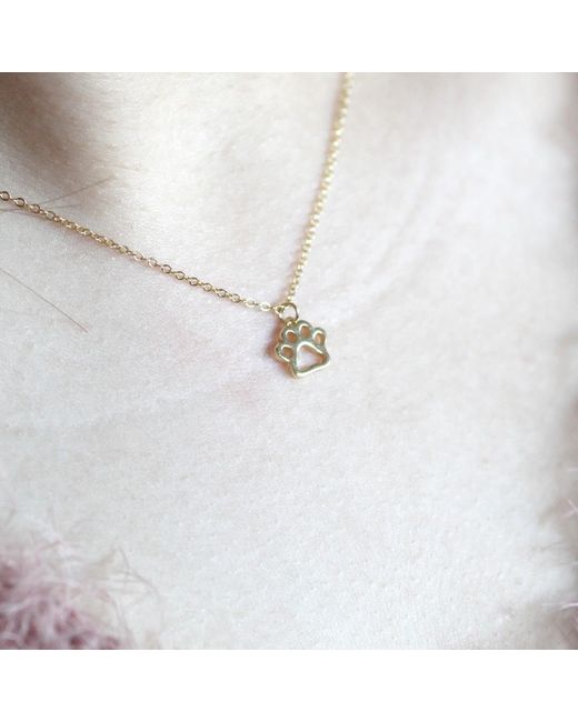 VicStoneNYC Fine Jewelry Metallic Cute Dog Paw Necklace