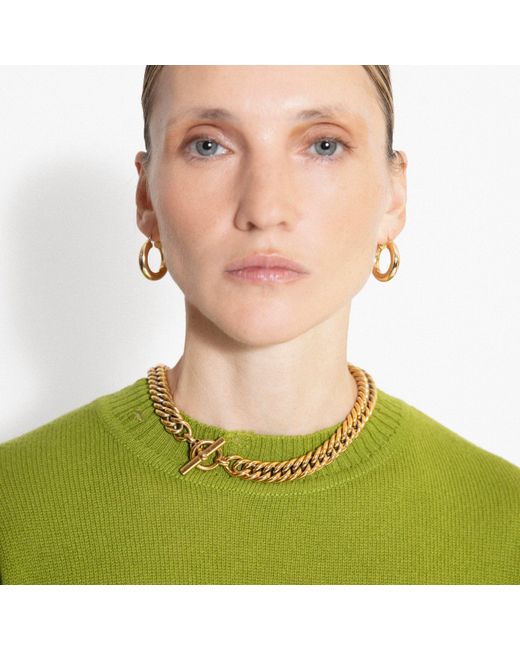 SVETA Milano Green Billie Cashmere Sweater With Embroidery