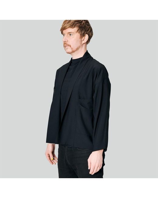 MOE Black Charcoal Wool Vest Jacket