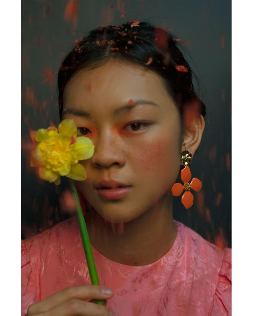 Lavani Jewels Orange Cassia Earrings