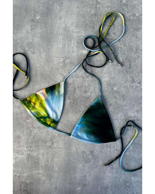 Animal Green Watercolor Bikini Top