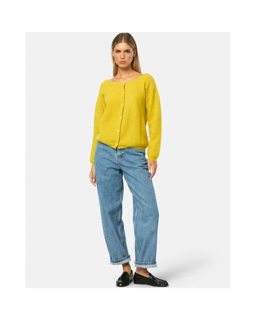 Helen Mcalinden Yellow Greta Ochre Cashmere Cardigan