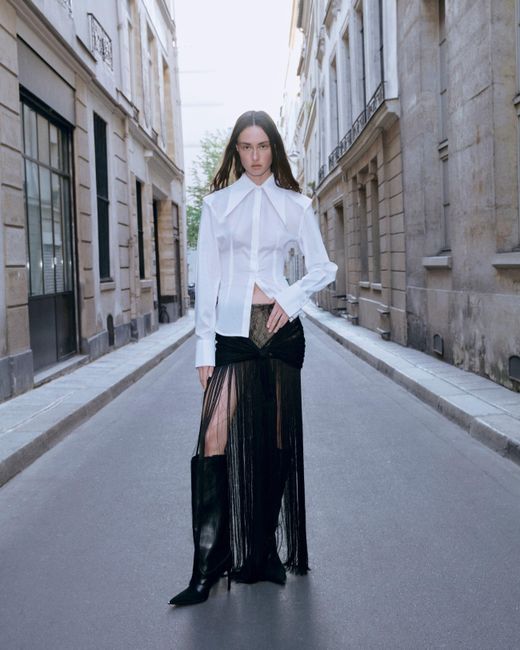 Maison sél Black Mini Tènebrè Skirt –