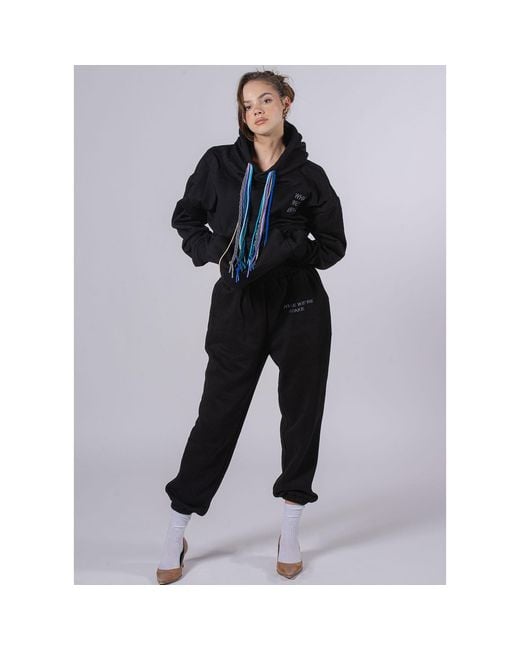 While We're Awake Blue Dark Multi String Hoodie