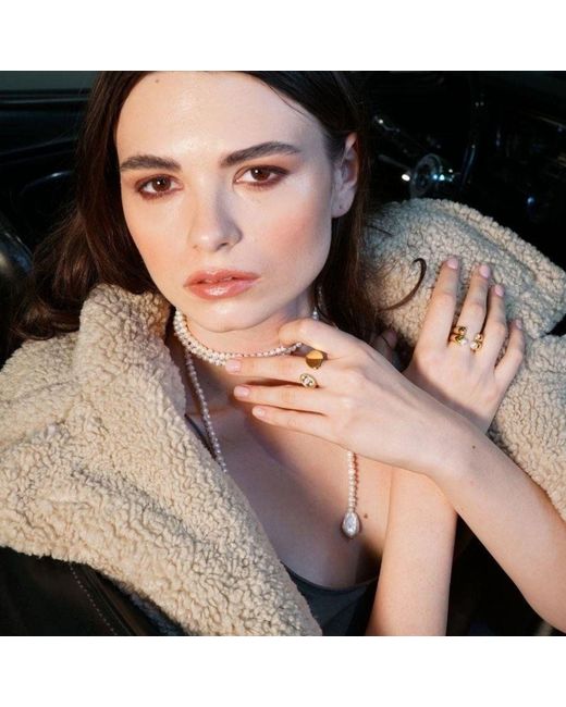 LINYA JEWELLERY Metallic Bombay Stone Ring