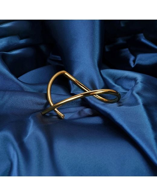 Meulien Metallic Abstract Embrace Bangle