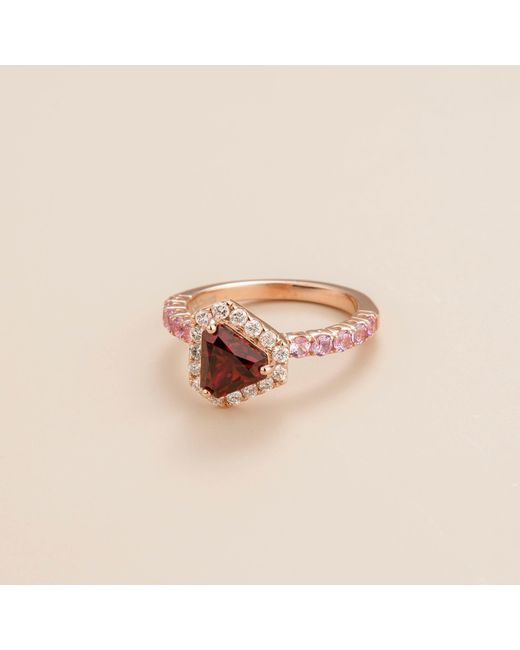 Juvetti Multicolor Rose Diana Rose Ring Ruby Diamonds & Sapphires