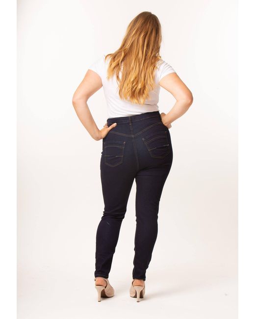 I AM DENIM Blue Above & Beyond Extra Tummy Friendly High Waist Skinny Jeans