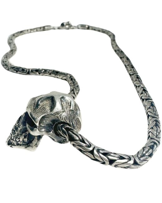 Tg-Jewellery by Tamara Gervasio Green Japanese Good Luck Skull Necklace for men