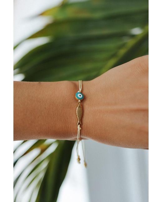 Adriana Pappas Designs Metallic Fisheye Cord Bracelet