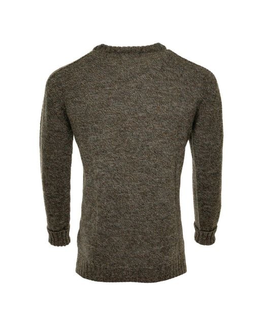 Arthur Beale Green Oiled Wool Pelmo Jumper for men