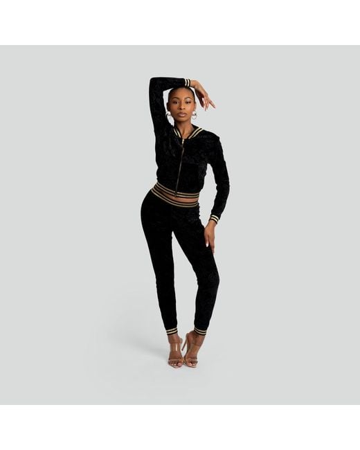 Maui X Lolita Black Royalty Velour Tracksuit