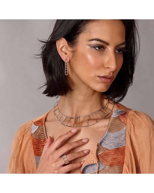 Lucy Quartermaine Metallic Egyptian Tomb Collar/Necklace