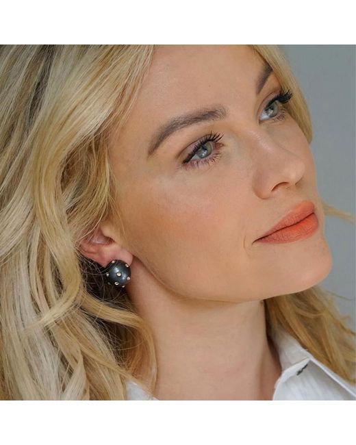 Saule Label Black Gaia Jet Petite Earrings