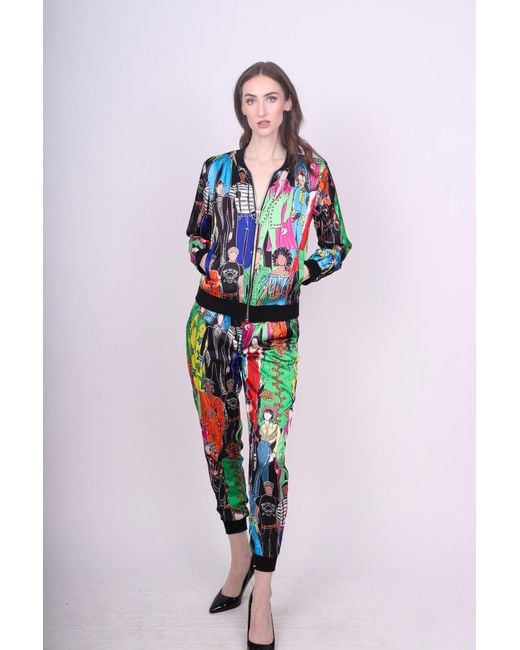 Any Old Iron Blue Printed Heroes Bomber Jacket