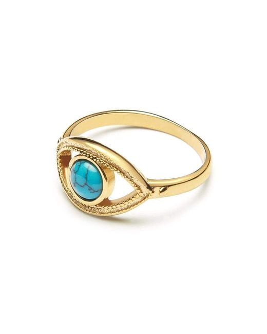 Nialaya Blue Skyfall Evil Eye Ring