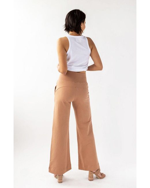 LOVETRUST Brown Neutrals Drew Wide Leg Pant