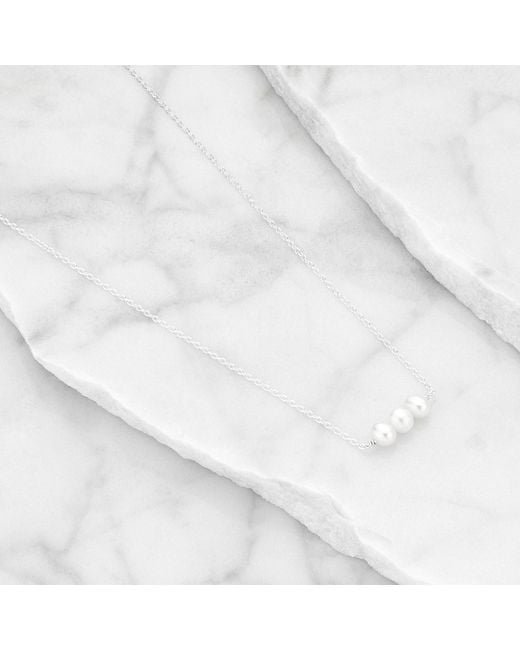 Lily & Roo Metallic Sterling Cluster Pearl Choker