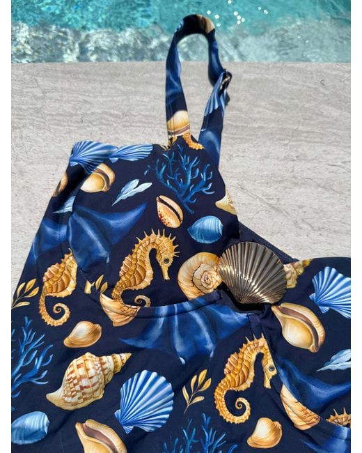 Plivati Blue Isabella Underwire One Piece Swimsuit — Čiovo