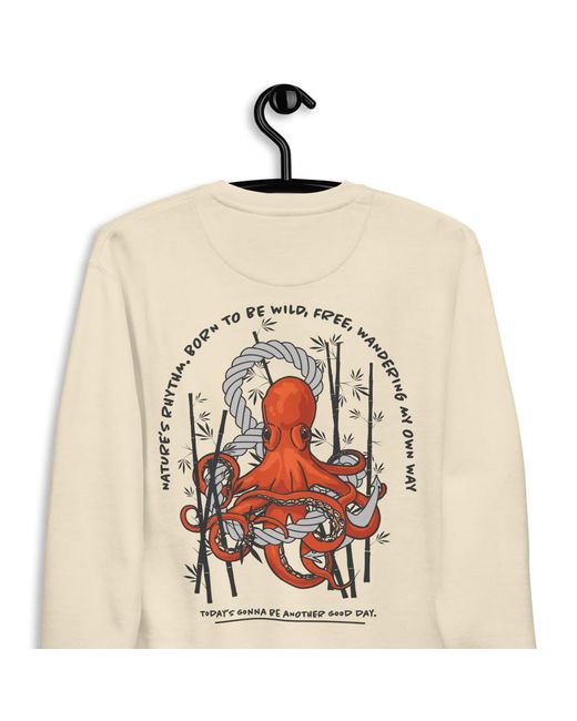 Anchor and Crew White Neutrals Bone Octopus Another Good Day Cotton Blend Sweatshirt